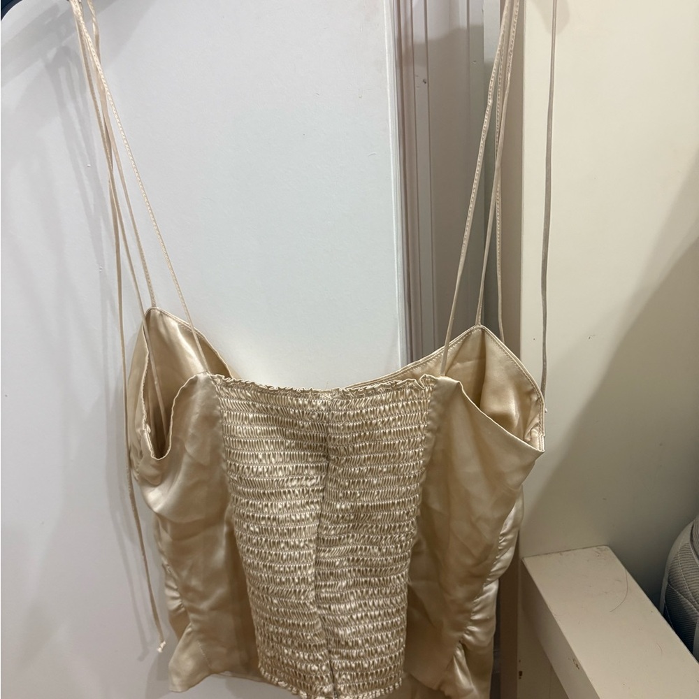 Reformation cream silk Camisole